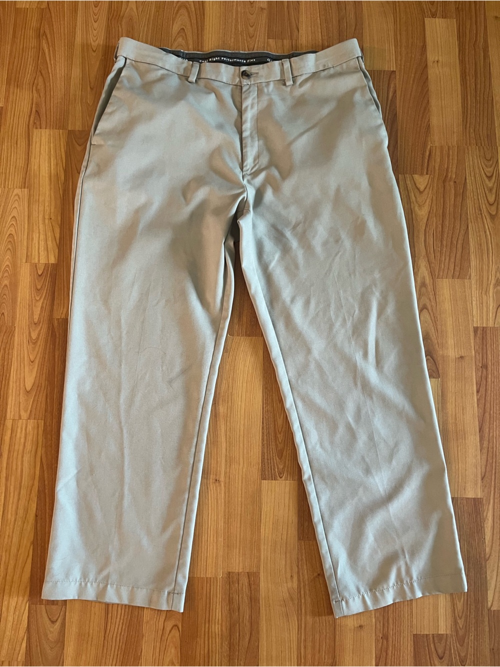 Men's Haggar Light Khaki Straight Fit Dress Pants